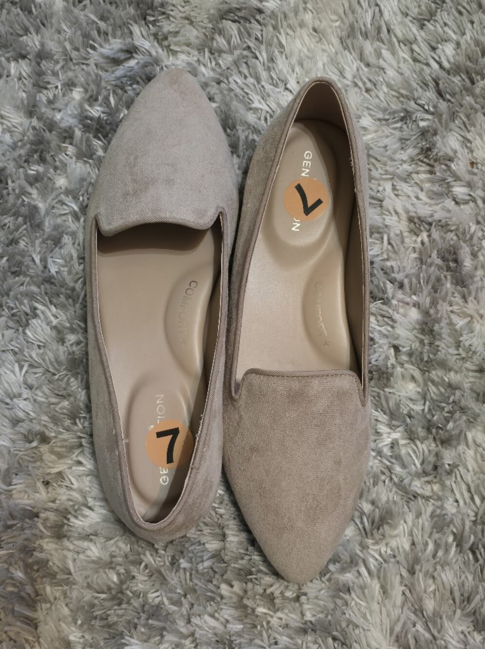BCBG GENERATION Nude Suede Comfort Loafers